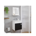 13110 - ARMARIO IRIS 44 C/ESPELHEIRA AMENDOA/OFF WHITE - Imagem 2