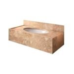 42406 - CONJUNTO YARIS C/CUBA EMBUTIDA/QUADRO BRANCO TRAVERTINO